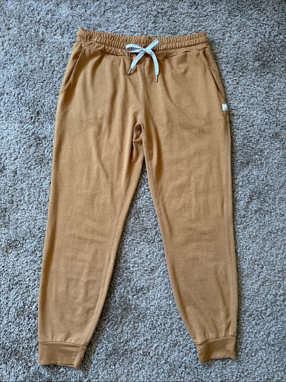 Vuori performance jogger mustard yellow flax heather - Picture 3 of 7